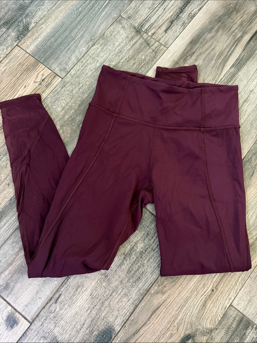 Athleta High-Waisted Maroon Leggings